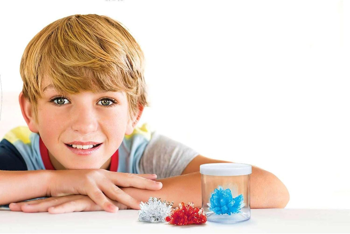 4M: Crystal Growing - Create 3 Colored Crystals, DIY STEM Craft Experiment Kit, Mix Compounds & Observe Growth, Geology-Chemistry-Science, Kids 10+