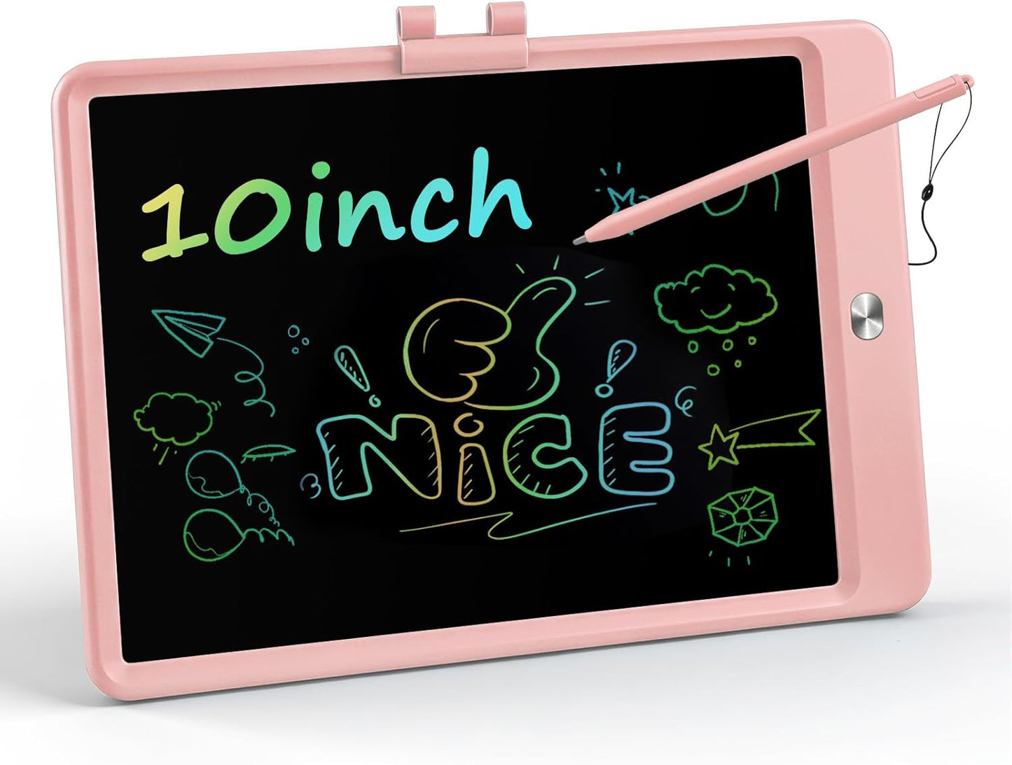 Magnetic LCD Writing Tablet for Fridge, 13 Inch Writing Tablet for Kids, Toddler Drawing Pad, Learning Toys for Boys Girls Ages 3.4.5.6.7.8, Writing Board for to-Do Lists and Family Messages (Blue)