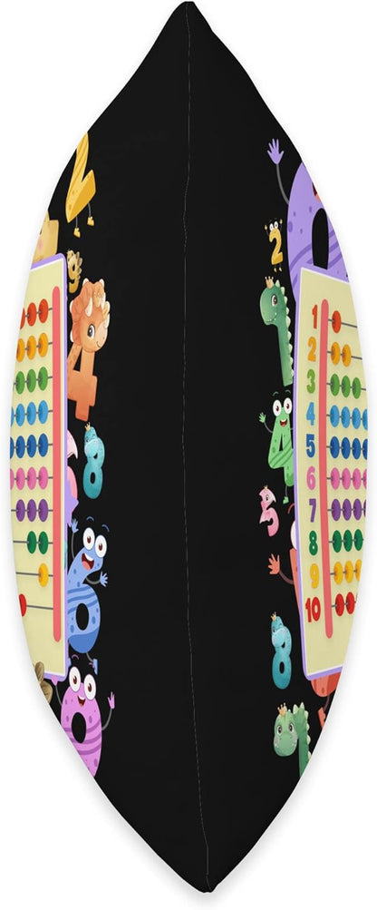 Dinosaur Numbers Idea For Kids & Teachers Maths Abacus Throw Pillow