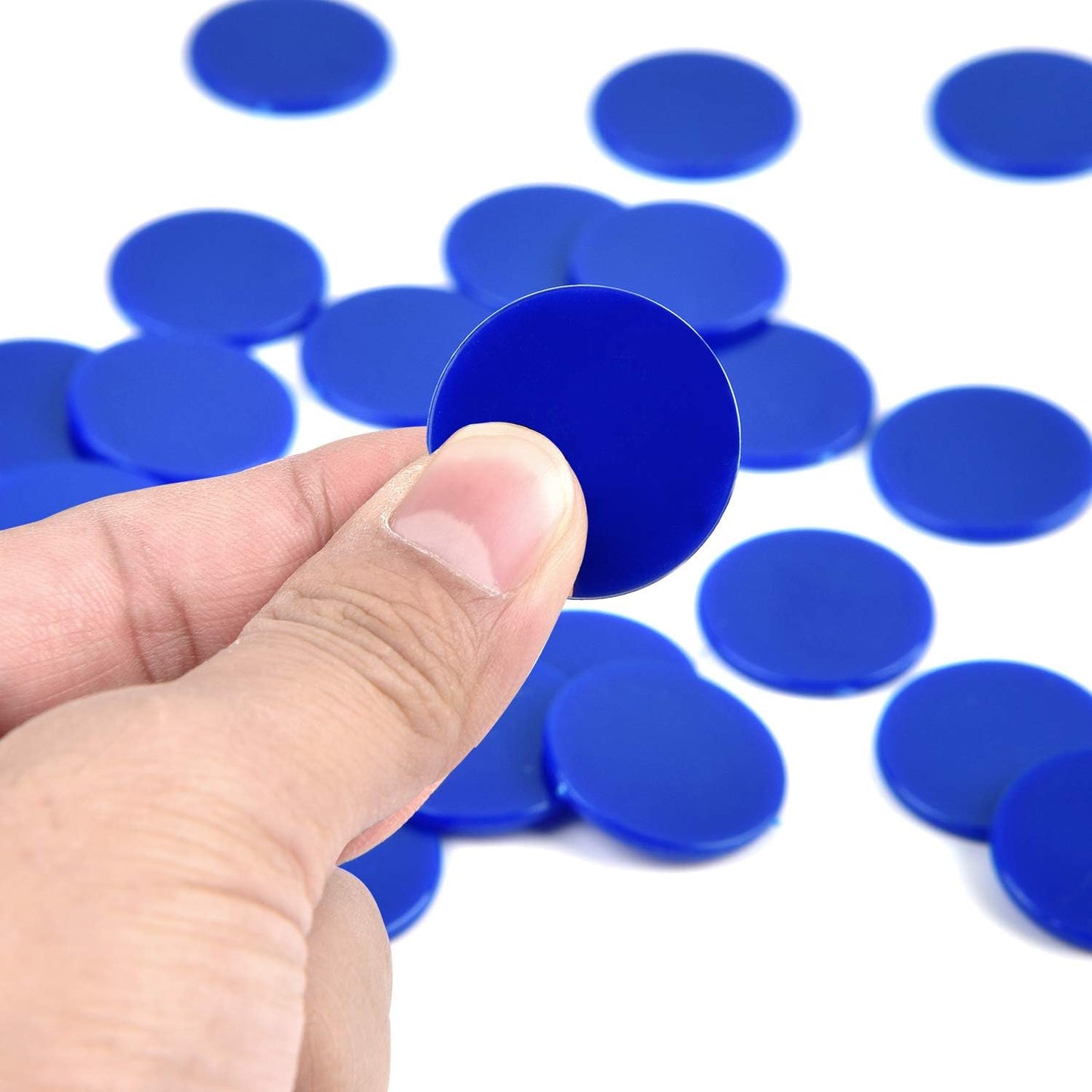Coopay 200 Pieces 10 Colors 1-1/5 inch Plastic Learning Counters Disks Bingo Chip Counting Discs Markers for Math Practice and Poker Chips Game Tokens