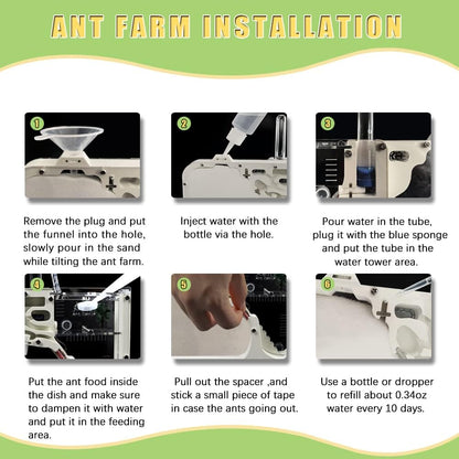 Ant Castle Farm - Live Ant Colony Observation Kit & Science Learning Habitat for Kids