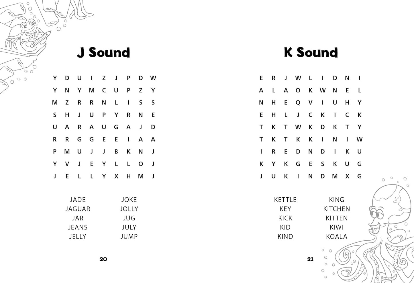 Beginner Word Search: First Phonics Puzzles for Kids Ages 6-8
