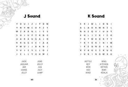 Beginner Word Search: First Phonics Puzzles for Kids Ages 6-8