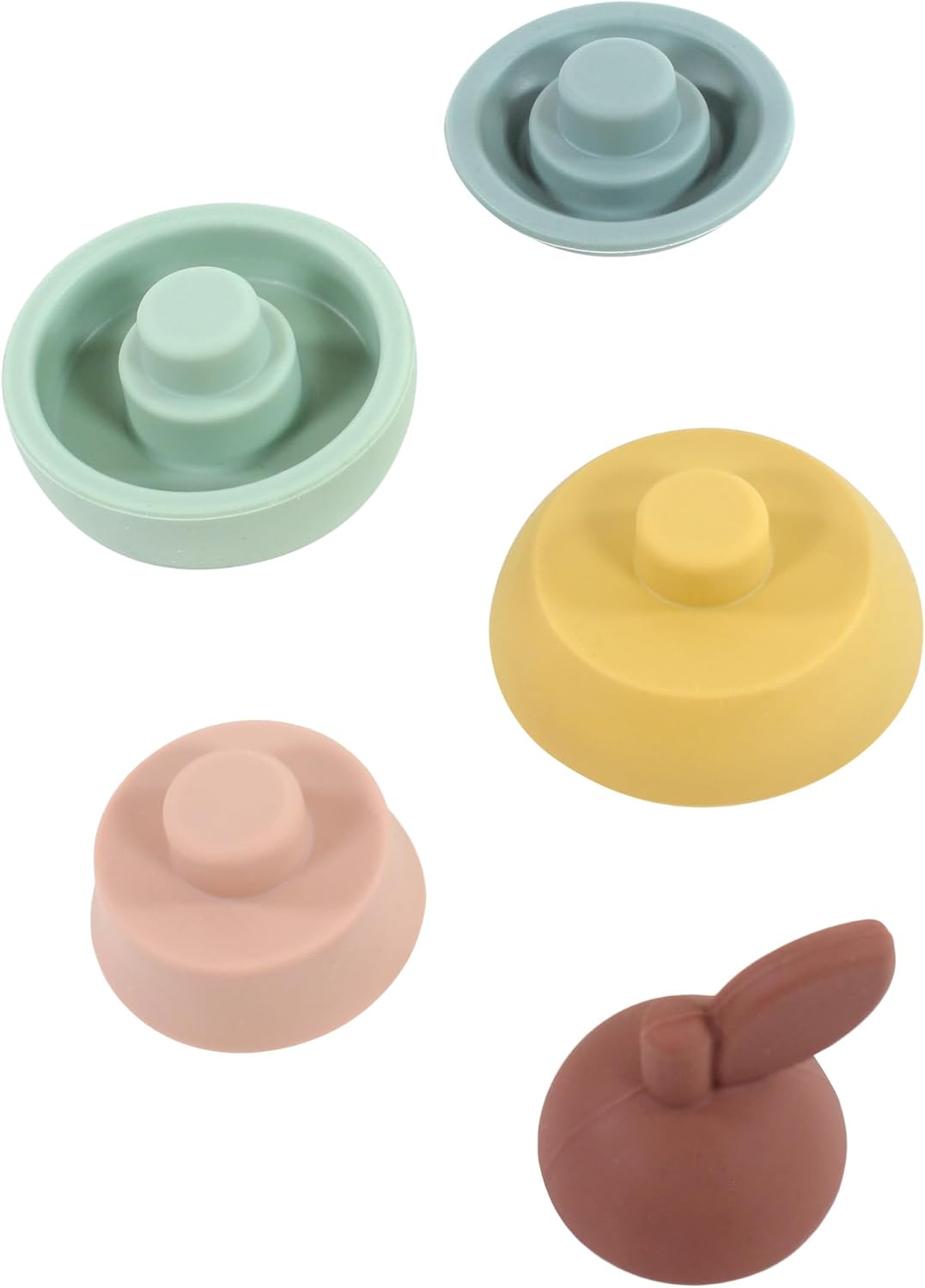 Hudson Baby Silicone Stacking Toy, Rocket, One Size