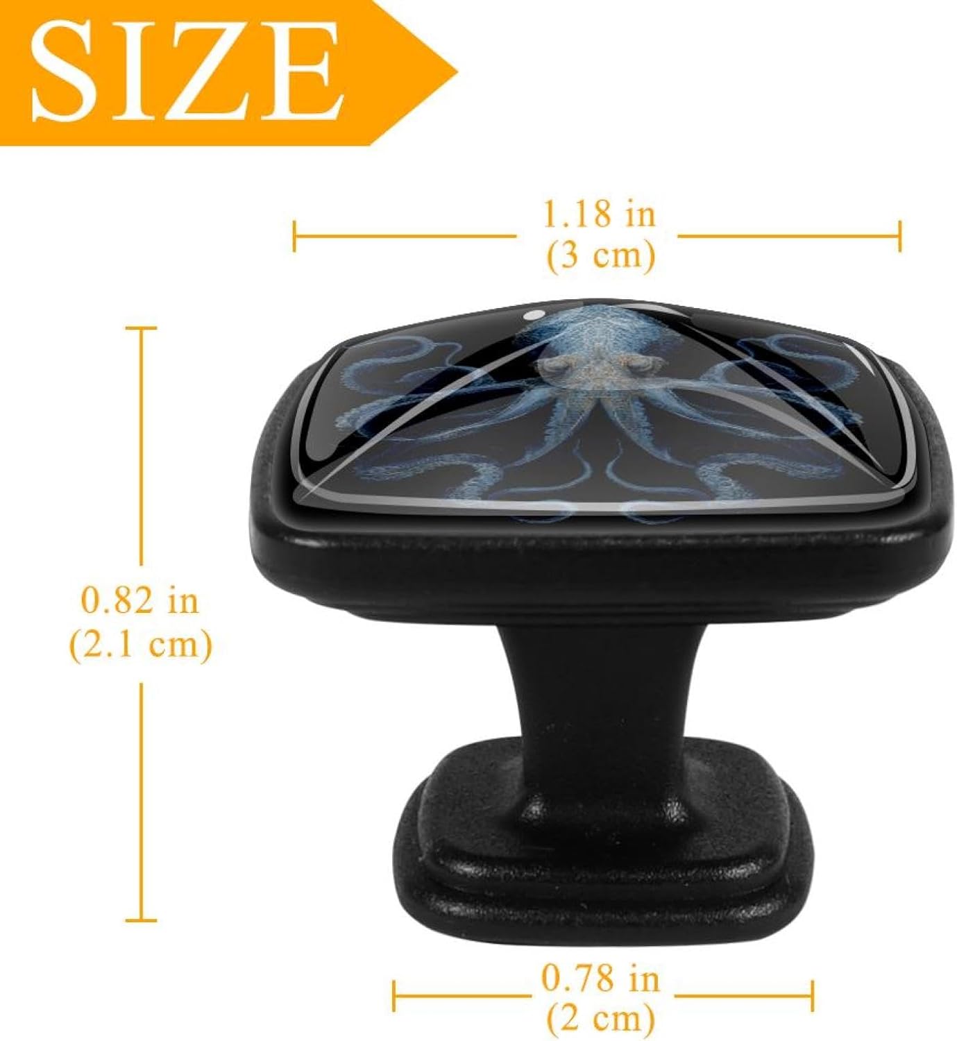 4 Pack Cabinet Knobs Drawer Pulls, 30mm Round ABS Glass Drawer Hardware Growing Butterfly Cabinet Handles with Screws for Dressers Kitchens Cupboard
