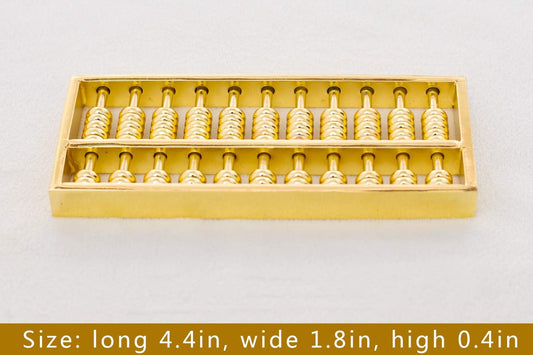 BRABUD Mini Copper Abacus Decoration Chinese Calculator Math Calculating Tool for Kids Adult Collection WQ018