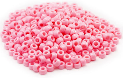 Gxueshan 1000 Pcs Acrylic Black Pony Beads 6x9mm Large Hole Pen Hair Kandi Beads Bulk for Friendship Bracelet Necklace Jewelry Making Earring Braiding Kit
