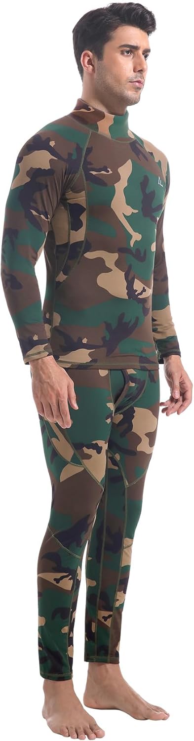 CL convallaria Thermal Underwear Long Johns Set Mens Winter Gift Hunting Gear Sport Base Layer Bottom Top - Colors A