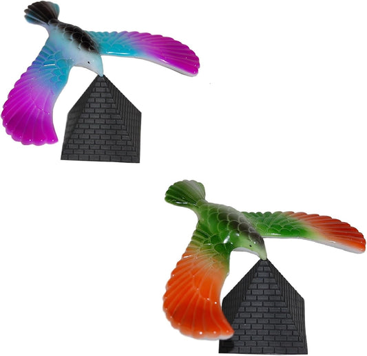 Sci-Supply Large Balancing Bird Toy (2 Pack) – 6" Wingspan Gravity Balance Bird – Fun Educational Science Toy for Kids (Colors Vary)