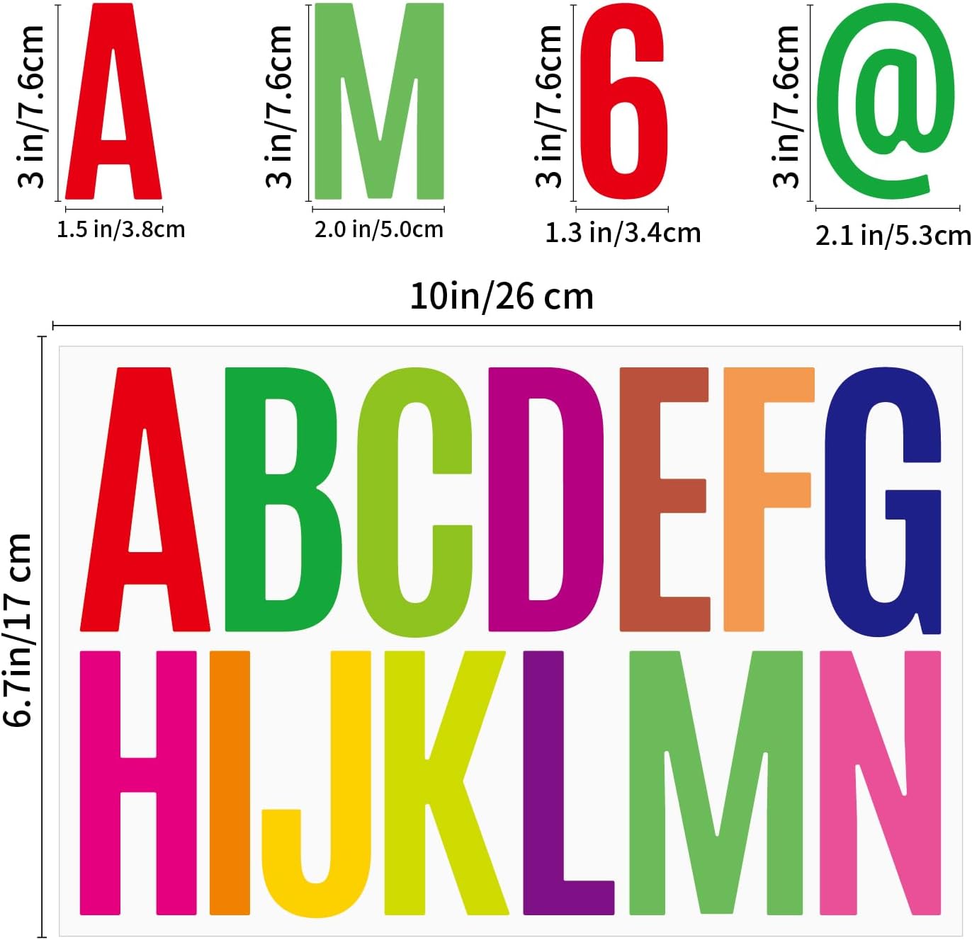 480 Pcs Waterproof 3" Vinyl Alphabet & Number Stickers - Self-Adhesive for Mailboxes, Windows, Doors, Signs, Vehicles & More, Black