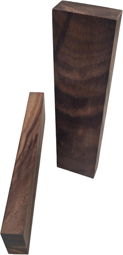 2PCS Unfinished Walnut Wood Blocks for DIY Crafting,Scroll Saw, Woodworking, Wood Carving,Burning,Laser Cutting,Engraving, CNC Cutting, Painting, Fretwork (5.9 x 1.96 x 0.78)