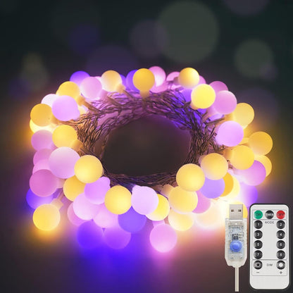 suddus String Lights for Bedroom, 66ft 200 Led Connectable Globe String Lights Indoor, Hanging Fairy Lights Plug in with Remote for Kids Room Dorm Classroom Outdoor Christmas Tree Decor, Warm White
