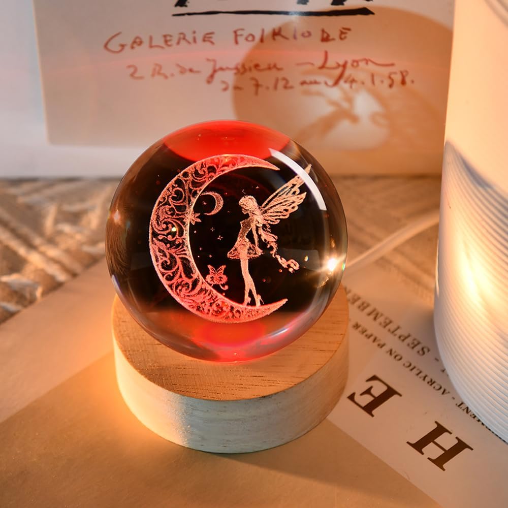 3D Solar System Crystal Ball Space Lover Model Themed Gifts 3D Planets Glass Ball 60mm Decorative Sphere Decor Astronomy Birthday Gift