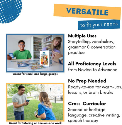 Creative Storytelling Cards for Kids & Classrooms – 100 Illustrated Prompt Cards for Language Learning, ESL & Speech Therapy