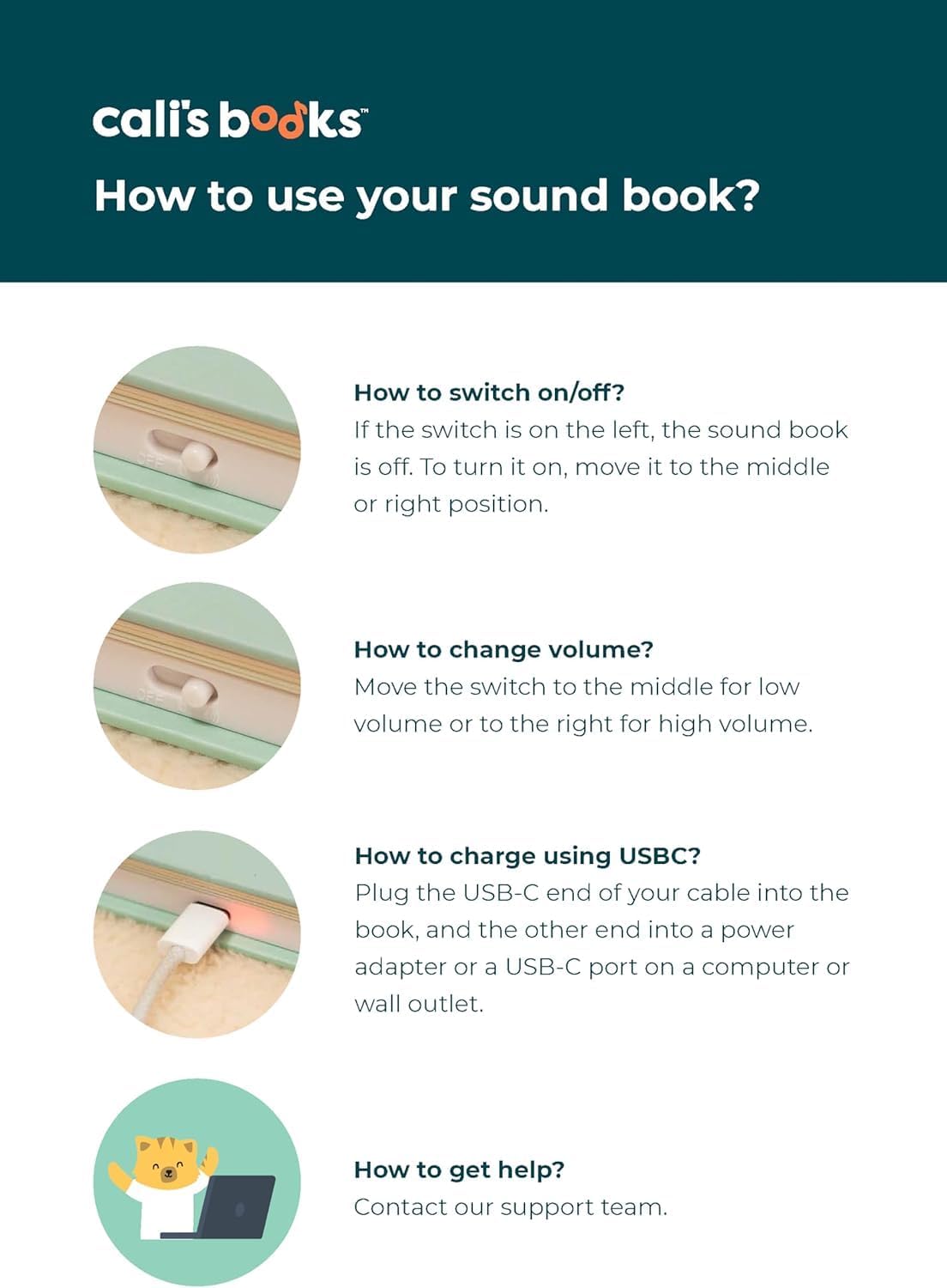 Cali's Books Rock Music Books for Toddlers 1-3 - Singing Button Sound Board Book for 2 Year Old Children, Musical Toddler Rock Songs Toys, 18 Month Interactive Learning Toy, USB-C Rechargeable