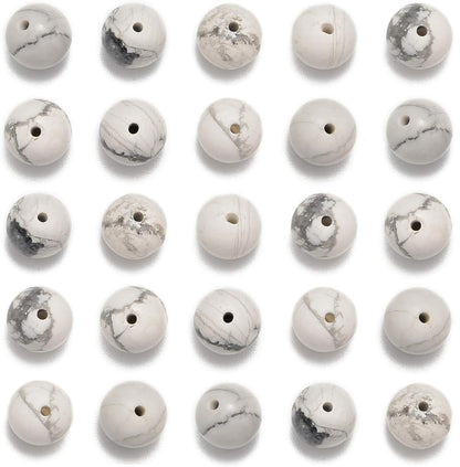 NCB 100pcs Original Natural Stone Beads Gemstone Round Loose Beads 6mm 8mm 10mm (Blue Aventurine, 6mm 100Beads) - Colors B
