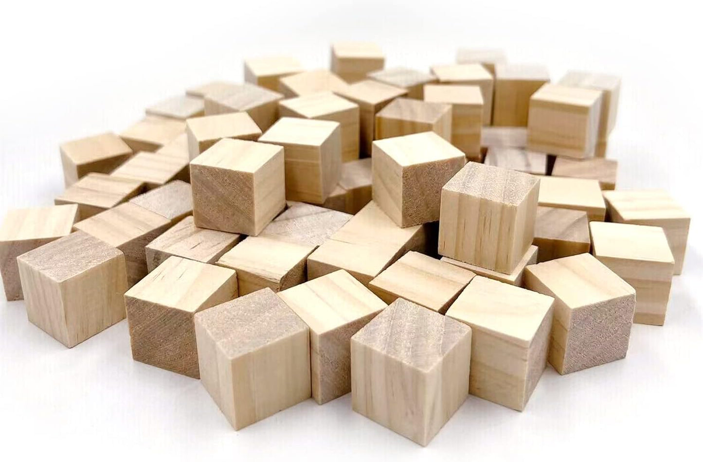 Wood Blocks for Crafts, Unfinished Wood Cubes, 2 Inch Natural Wooden Blocks, Pack of 8 Wood Square Blocks, Wooden Cubes for Arts and Crafts and DIY Projects