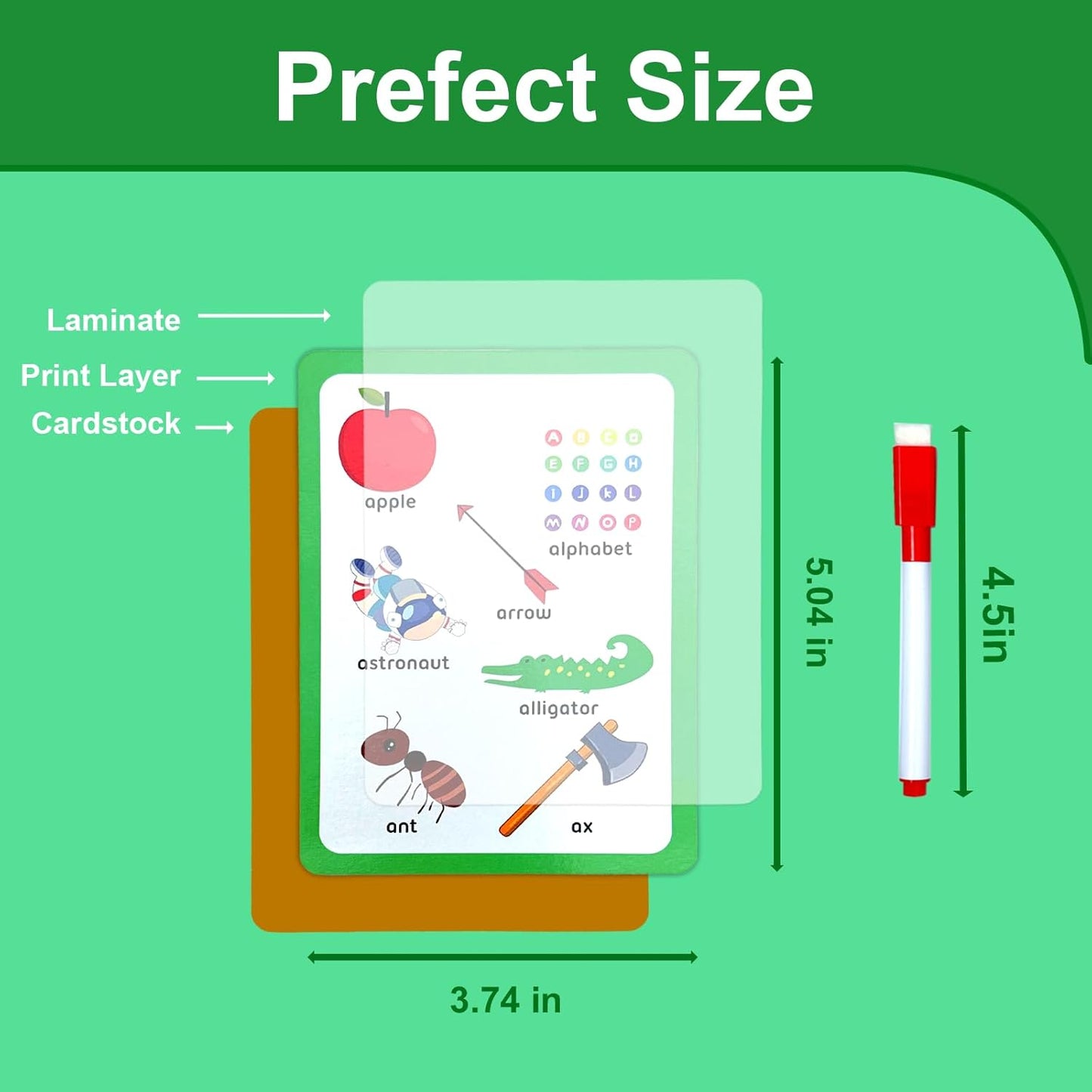 Number Flash Cards for Toddlers with 5 Dry Erase Pens, Numbers 0-25/30-100 Preschool Fun Learning Card, 36PCS Double Sides Counting Flashcards,Early Education Flashcards for Kids Ages 3+