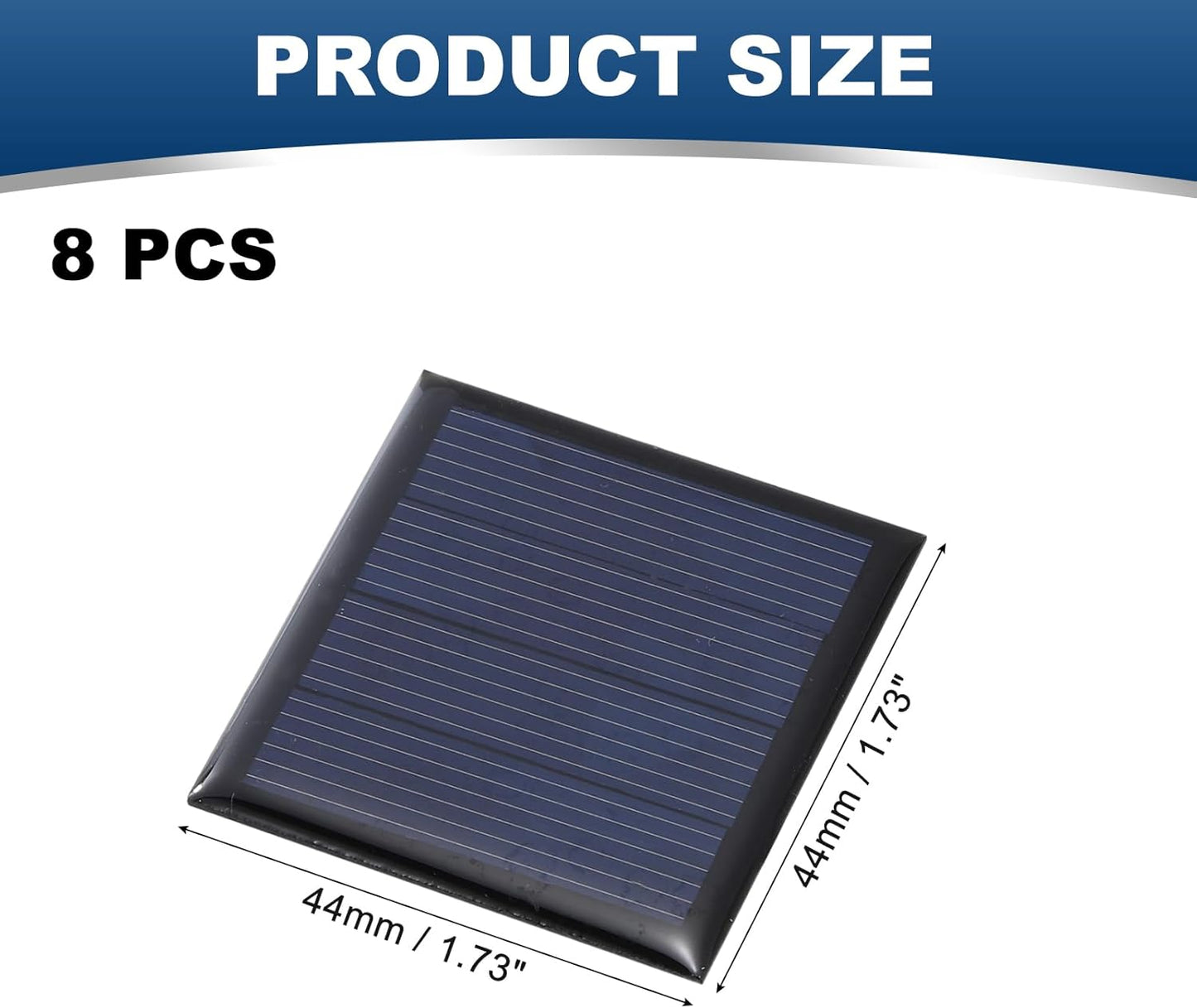MECCANIXITY 8PCS 1.5V 0.09W 0.06A Mini Solar Panels for Solar Power, Small Solar Photovoltaic Cells Charge DIY Electric Toy Materials Solar System Kits, 1.18" x 1.18"