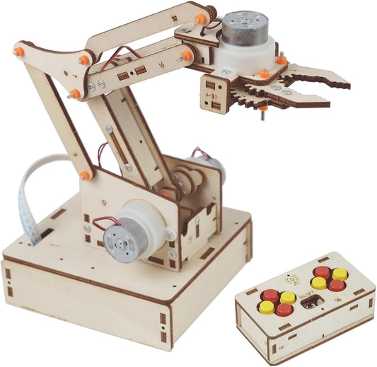 Robot Arm Kits Robotics for Kids Ages 8-12-14-16 Teens Adults STEM Toys Building Engineering 9 10 11 13 14 15 16+ Year Old Boys Grils Gifts DIY Craft Science Project Circuit Activities Mechanical Hand
