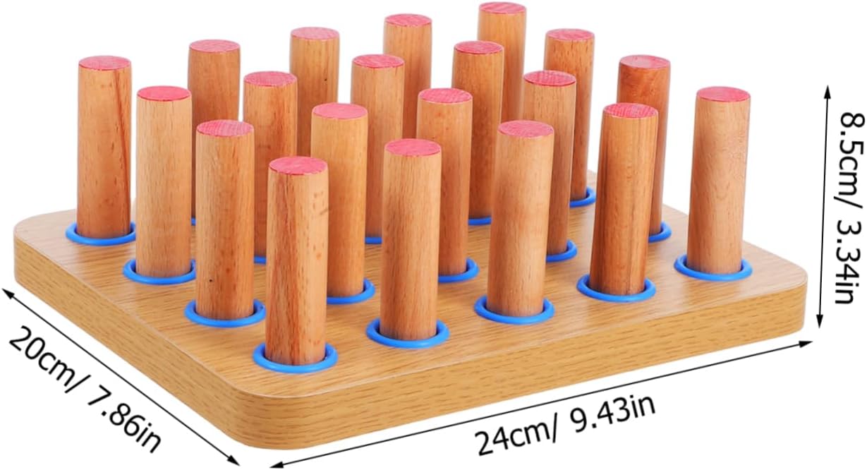 CALLARON Wooden Finger Rehabilitation Pegboard Set for Fine Motor Skills Hand-Eye Coordination Strengthening for Boys and Girls