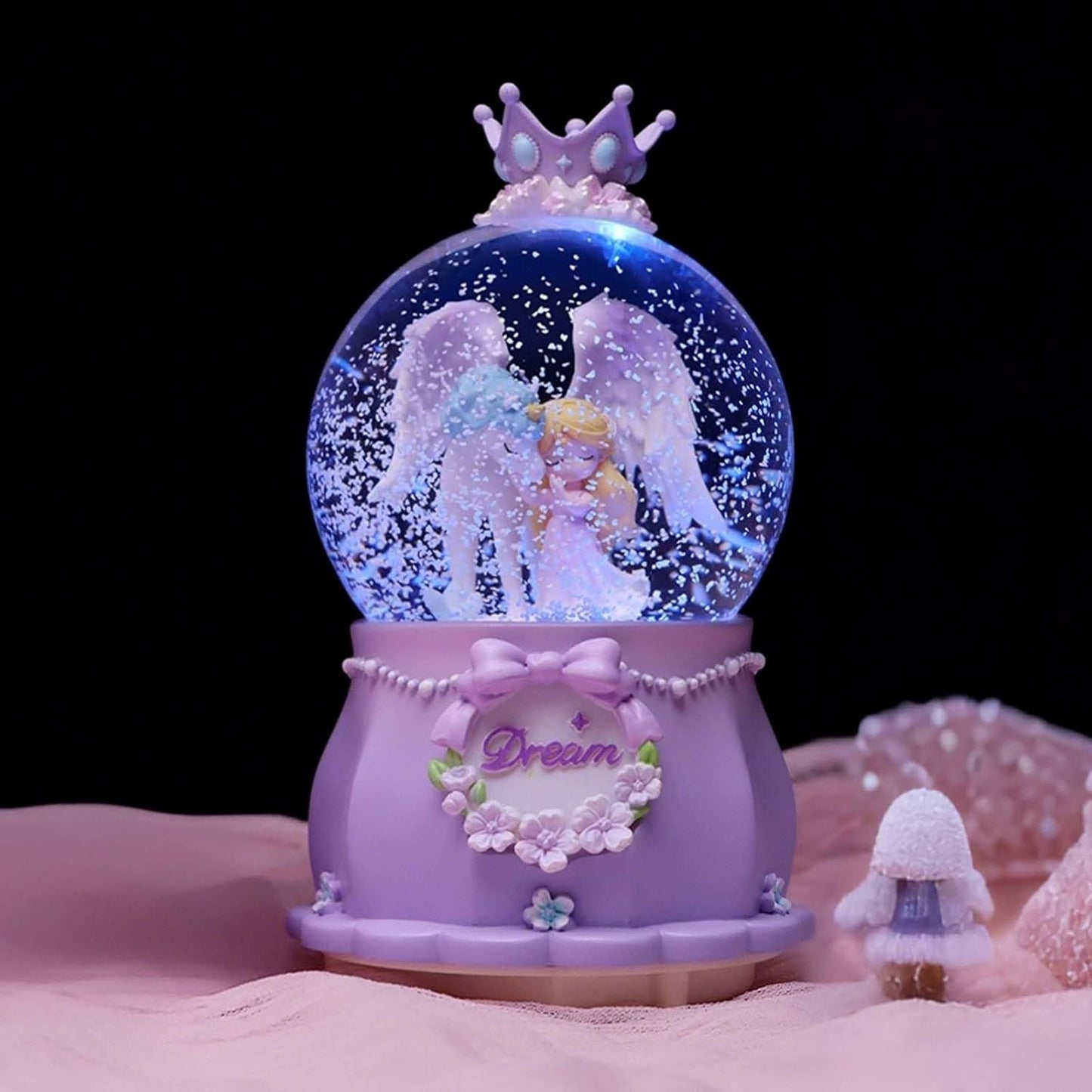 You're My Princess Snowflake Glass Globe, Unicorn Princess Snow Globe with Music, Snow Globe Gift for Girls Daughters Ladies Girlfriends, Automatic Snow Drift (4 * 6.3inch) (Pink)
