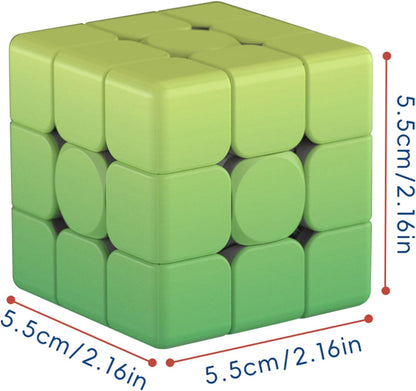 Gradient 3x3 Speed Cube, UV Printing Cube Magic Cube Educational Puzzles Toys for Kids,Beginners and Adults (Stickerless) Blue-PIink-Blue