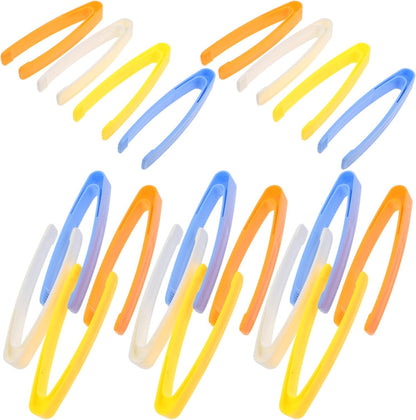 20PCS Toddler Plastic Tweezers Sensory Tongs Experiments Toy Tweezers Craft Non-slip Plastic Teaching DIY Craft Project Accessories Beading Kit