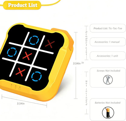 Tic Tac Toe Bolt Game,Handheld Electric Puzzle Game Console, Board Games for Kids and Adults,Gift Ideal for Kids and Adults' Birthday(Blue)