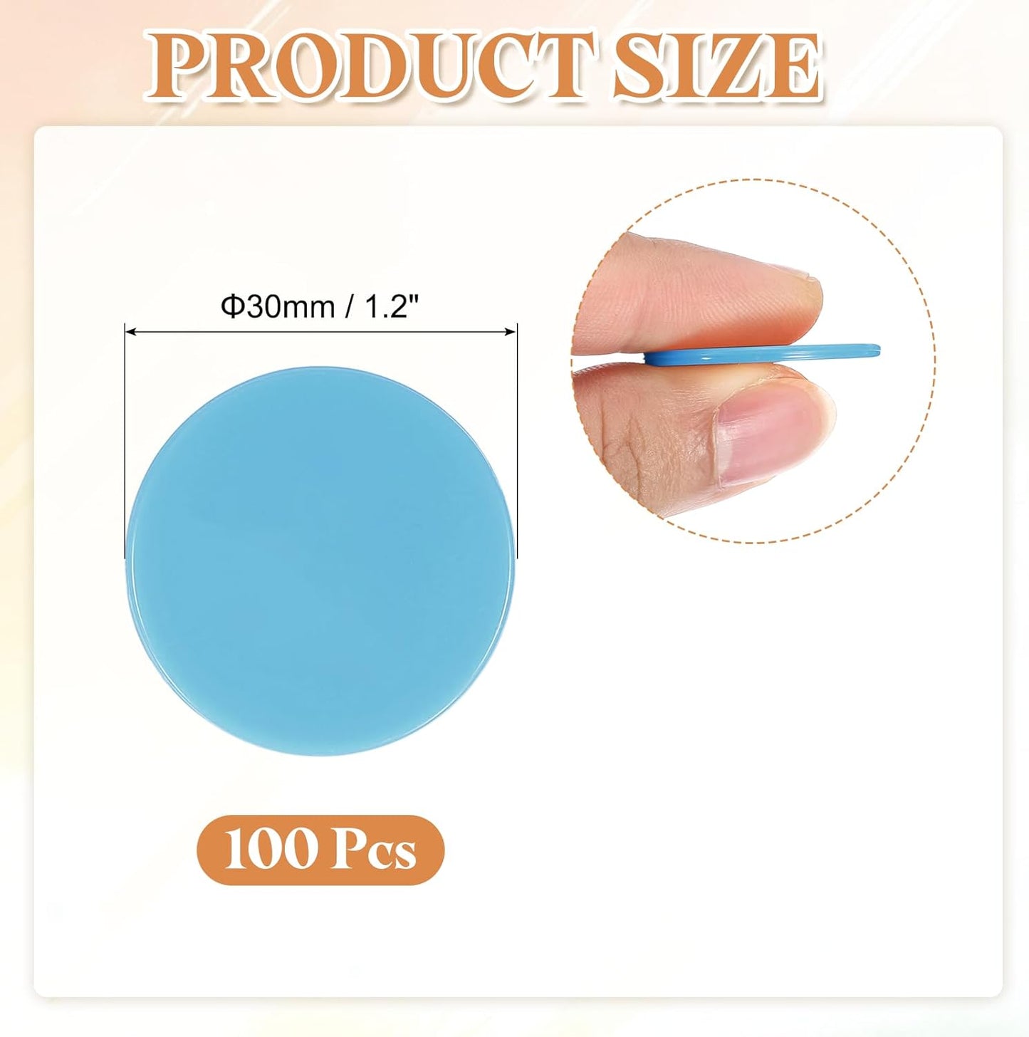 uxcell 100Pcs 1 Inch Poker Chips, Plastic Bingo Chips Learning Counters Counting Counters Disks Markers Opaque Game Tokens for Game Play Math Counting, Purple, Flat