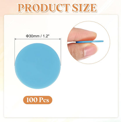 uxcell 100Pcs 1 Inch Poker Chips, Plastic Bingo Chips Learning Counters Counting Counters Disks Markers Opaque Game Tokens for Game Play Math Counting, Purple, Flat