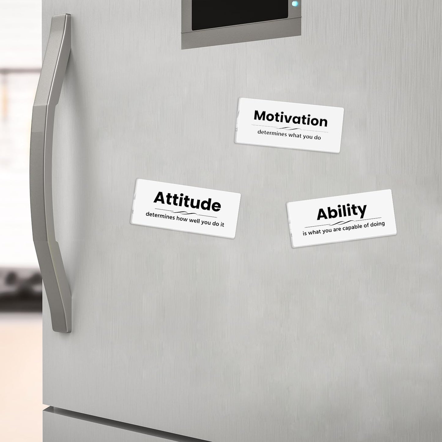 Inspirational Magnets - 3 Pack Ctrl Alt Del Positive Affirmation Magnet Set with Motivational Quotes, Acrylic Strong Encouragements Fridge Magnets for Home, Office, School, Locker Decor (Alt Del Ctrl)