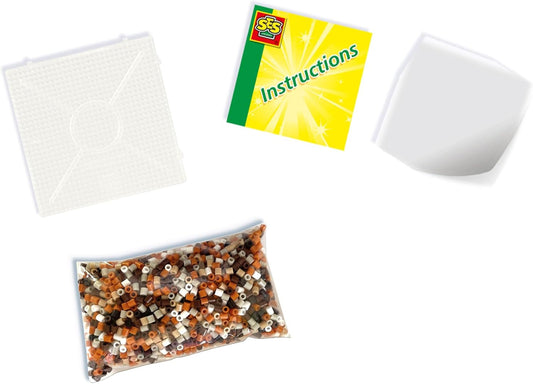 SES Creative 06222 Beedz Create Horses with Ironing Beads - Make Your Favourite Horse with Beads - Square Pegboard and 2100 Beads