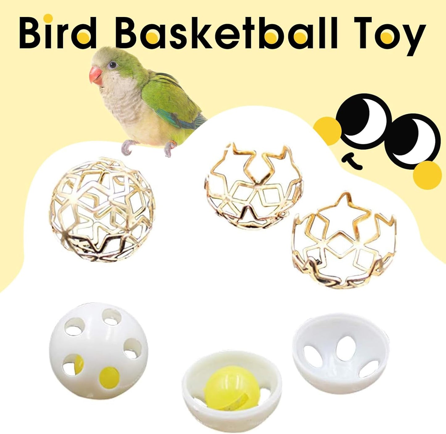 QBLEEV Bird Training Ring Toy, Parrot Trick Tabletop Toys, Educational Stacking Color Rings, Cage Toys