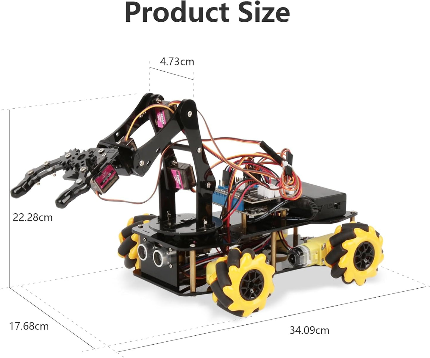 ACEBOTT Smart Robot Car Kit Compatible with Arduino, Robotics for Kids Ages 8-12 12-16, Electronic Programming Project/STEM Science Kits Coding Gifts for Adults and Youths