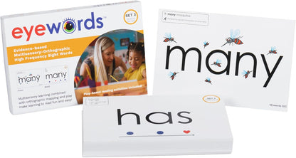 Sight Word & Phonics Flash Cards with Sound Mapping, Set 3 (High-Frequency Words 101–150), Picture-Embedded, Multisensory Learning, Pre-K–Grade 3, Homeschool & Classroom Use, Model EW-27