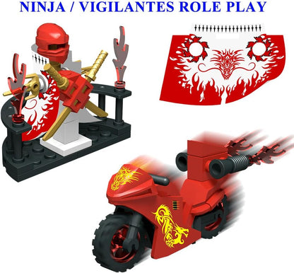 390+ Pcs Military Weapon Pack Building Blocks Toys Army Weapon Set Soldier Gear Set SWAT Accessories Kits, Camouflage Helmet Tactical Vest Shields Gatling, Compatible with Major Minifigure