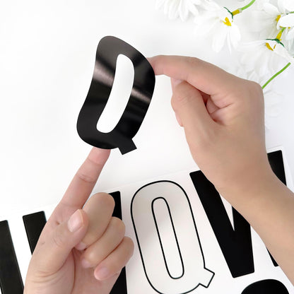 480 Pcs Waterproof 3" Vinyl Alphabet & Number Stickers - Self-Adhesive for Mailboxes, Windows, Doors, Signs, Vehicles & More, Black