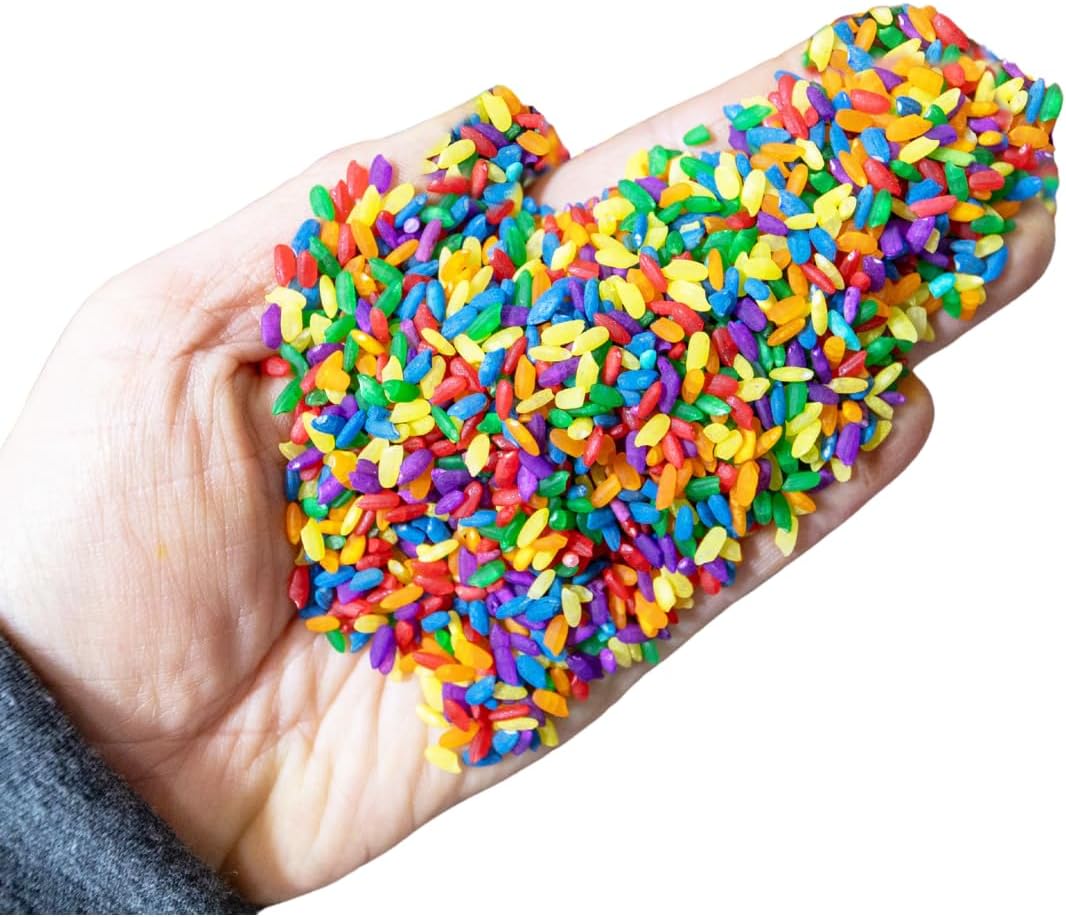 Sensory Rice, Sensory Bin Filler, Sensory Filler, Sensory Bins, 4th of July Toys, Sensory Bin Tools, Sensory Table Filler (4th of July Sensory Rice, 4 Cups)