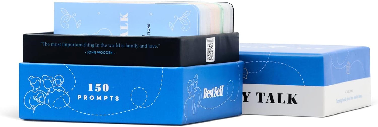 BestSelf Icebreaker Deeper Talk Deck - Conversation Starter Card Pack to Deepen Friendships with 170 Prompts to Create Real Conversations for Friends, Coworkers, Family, Dates