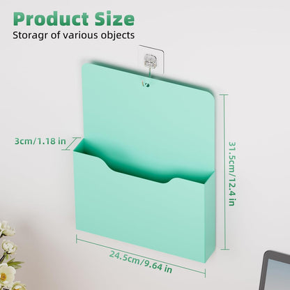 Magnetic File Holder - Magnetic Paper Holder, Pocket Organizer Office Supplies Storage Mail Organizer for Notebooks,Planners,Letter (Black)