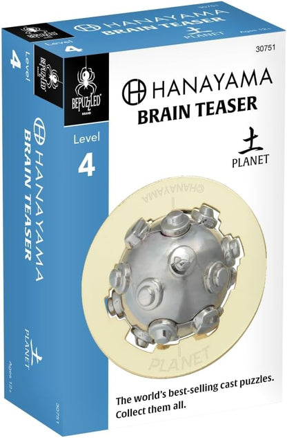 BePuzzled |Planet Hanayama Cast Metal Brain Teaser Puzzle Level 4 Mensa-Rated Puzzles for Kids and Adults Ages 12 and Up