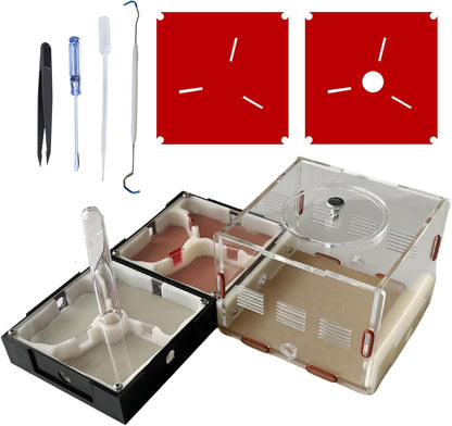 Ant Farm Nest Science DIY Terrarium Kit Care for Live Ants Ant Habitat with Water Tower Nurturing Room and Comprehensive Observation