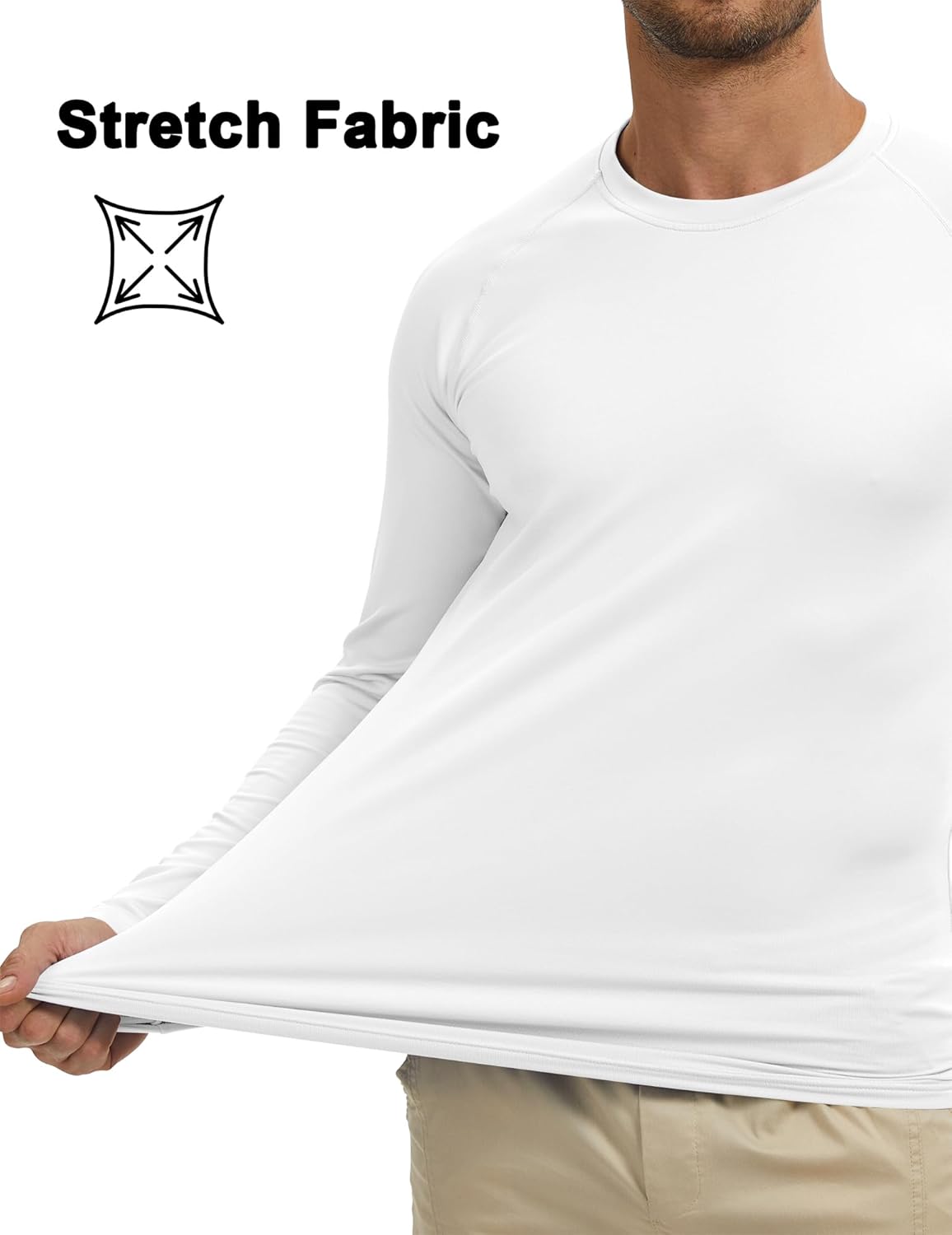 Men's Thermal Shirts Long Sleeve Fleece Lined Crew Neck Base Layer Athletic Workout Tops