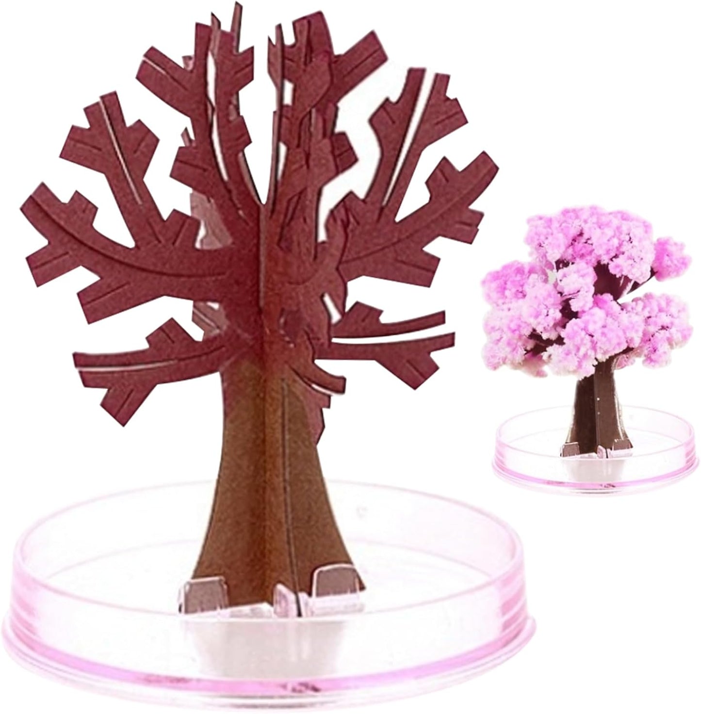 Christmas Decor Crystal Growing Kit, Mini Flower Tree Crystal Growing Cherry Blossom Paper Trees Toys Desk Decor for Kids on Birthday, Christmas Style 2