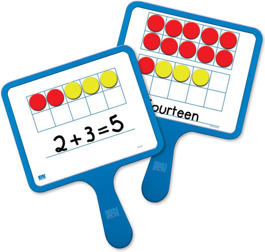 EAI Education Magnetic Ten Frame Dry-Erase Paddles: Set of 5