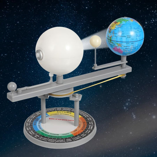 Vaguelly Sun Earth Moon Orbital Model Kids Educational Geography Model Astronomical Teaching Tool Moon Kid Toys Educational Illuminated Plastic Lunar Eclipse Taste to Rotate