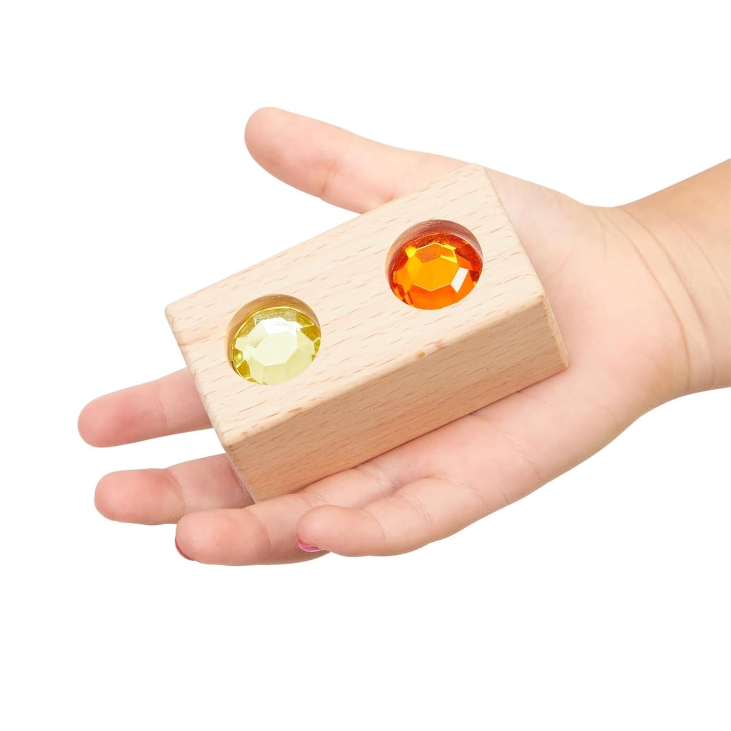 Excellerations Wooden Gem Blocks - Set of 50 with Tray
