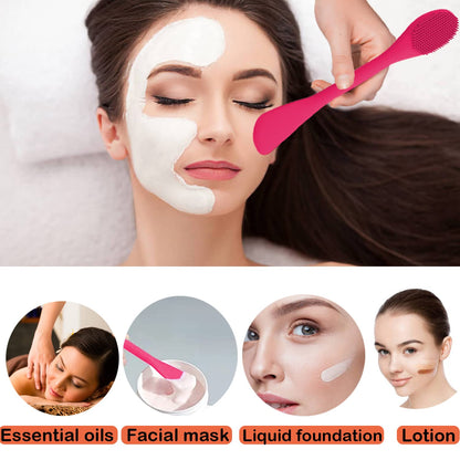 RamPula Silicone Face Mask Brush, Face Scrubber for Gentle Exfoliating & Hairless Moisturizers Applicator Tools for Apply Mud, Clay, Charcoal Mixed Mask, Cream, Lotion
