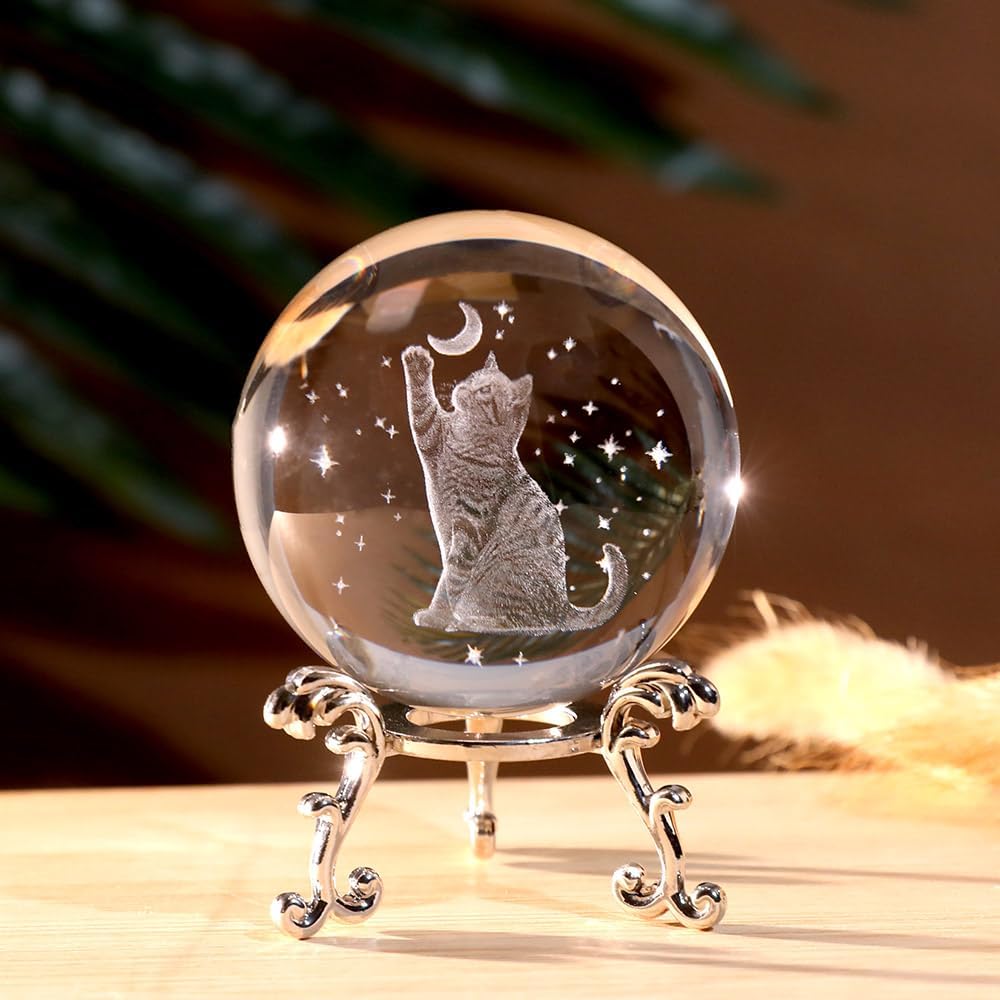 3D Solar System Crystal Ball Universe Gifts 60mm Glass Astronomy Globe Decor Science Planets Model Gift Space Themed Gifts for Space Enthusiasts and Model Collectors